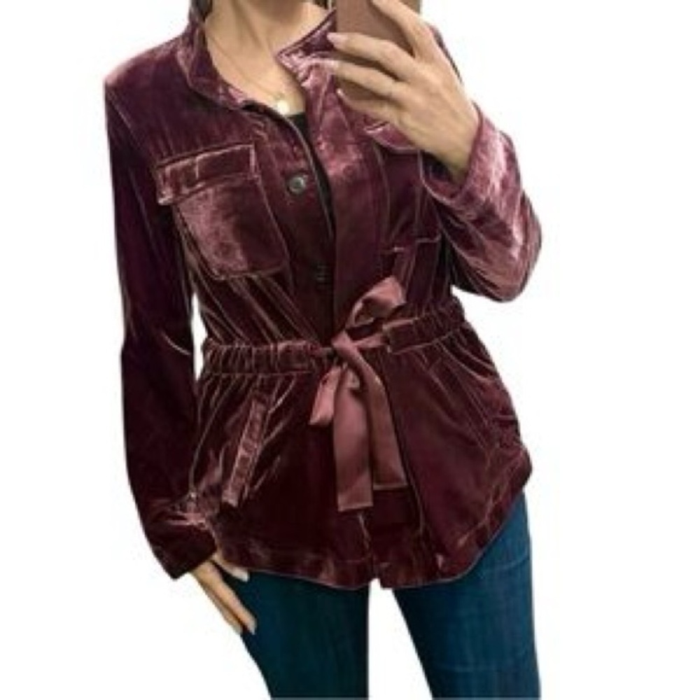 LOFT Velvet Utility Jacket - Picture 5 of 9
